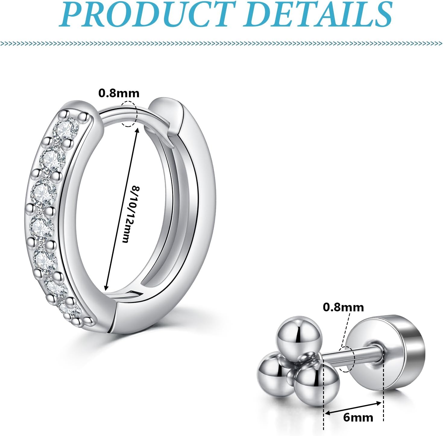 PIERCING ALL'OMBELICO IN acciaio chirurgico 316L - doppia stella EUR 5