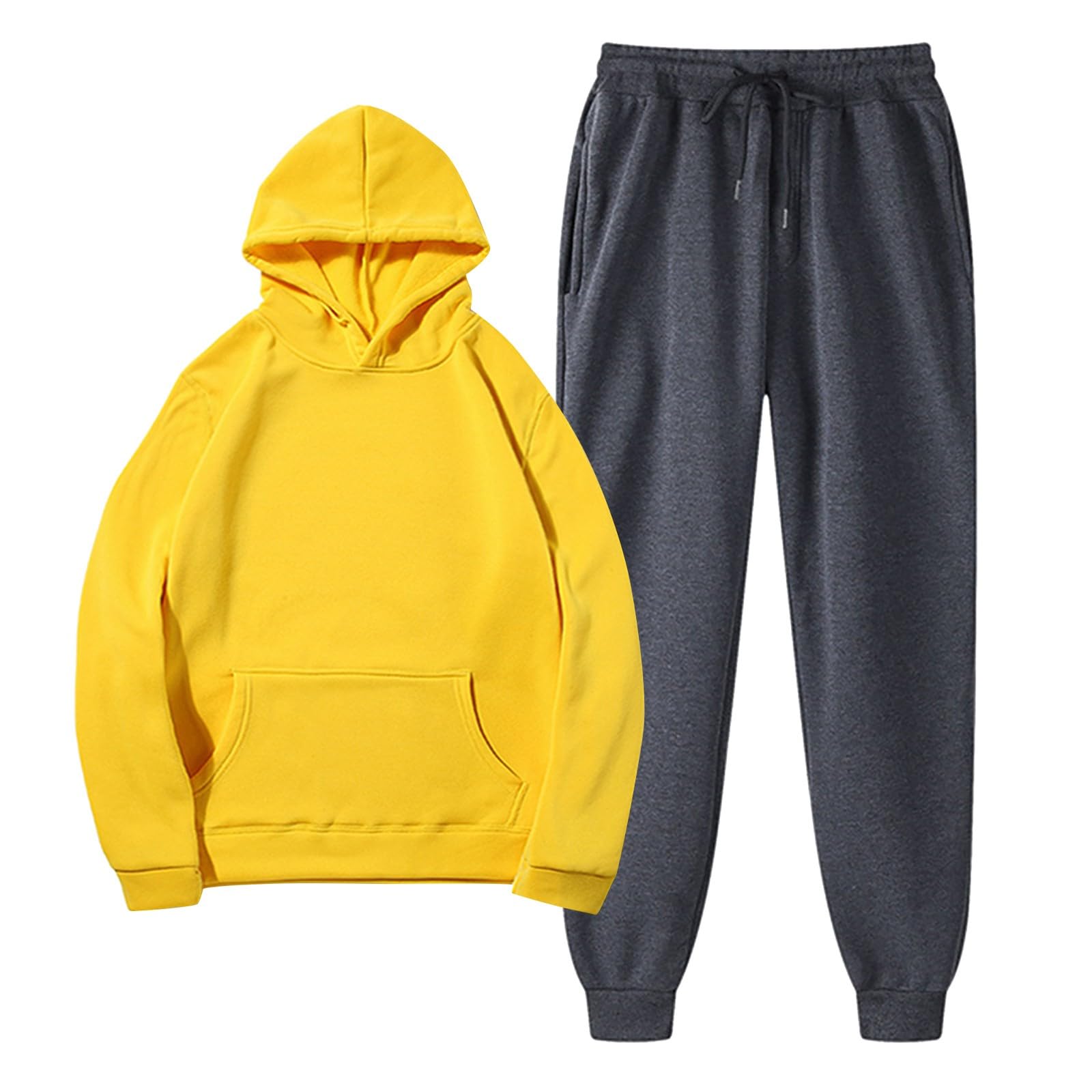 Chándal de 2 piezas para hombre, deporte, otoño, sudadera con capucha para pantalones