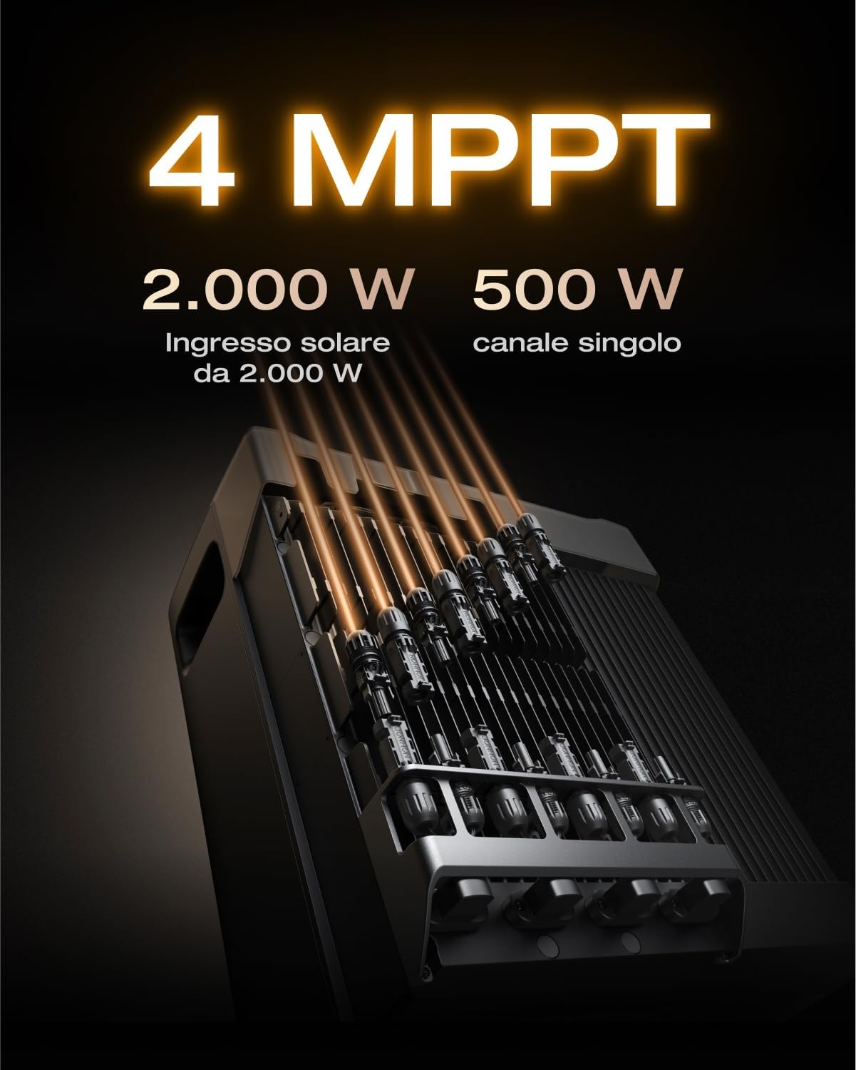 ECOFLOW Stream Ultra X Centrale elettrica da balcone da 3,84 kWh con microinverter, 4 ingressi solari MPPT da 2,8 kW, doppia porta CA da 1,2 kW, 6000 cicli di ricarica, espandibile da 23 kWh, TOU, AI