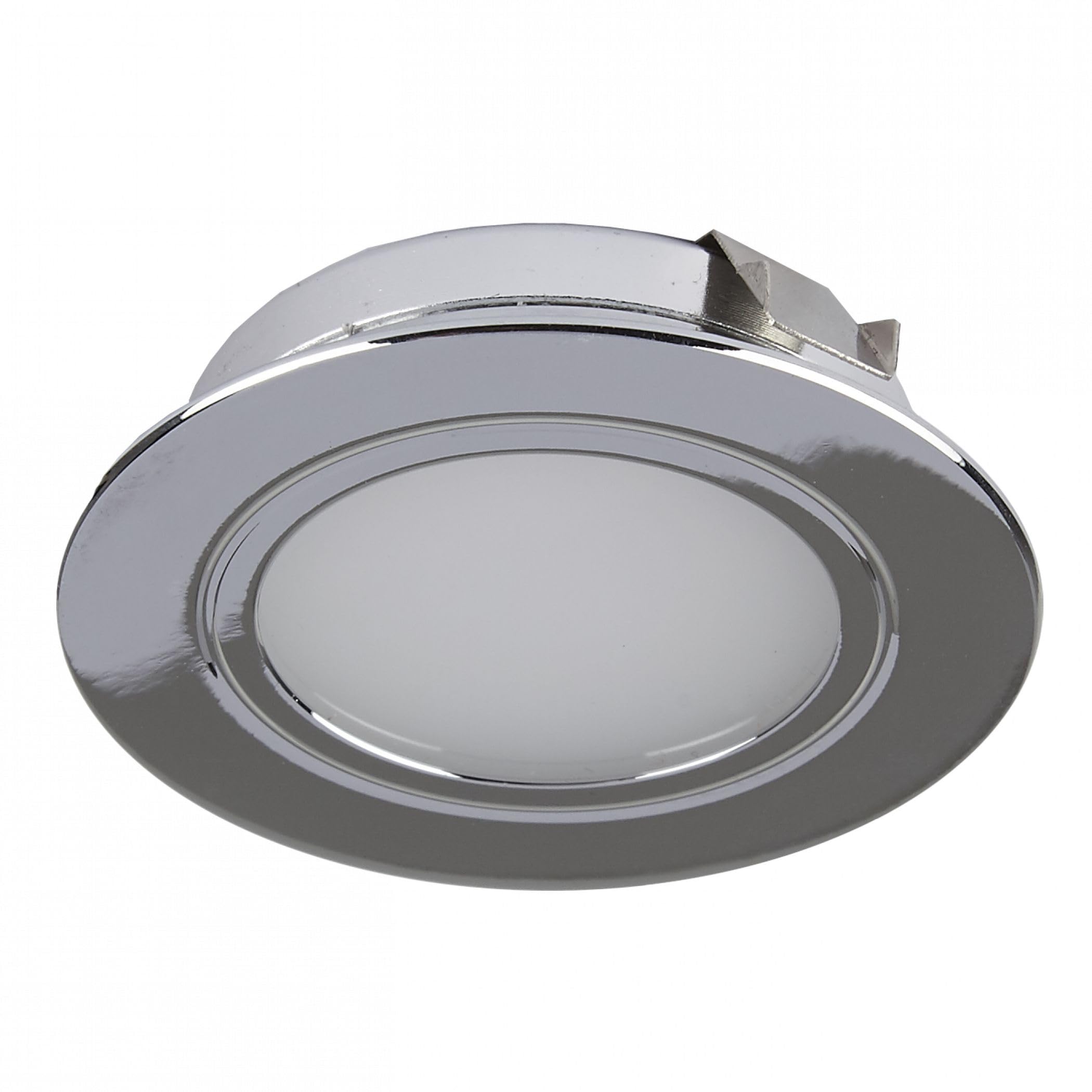 Cabinet Light Silver 12v Small LED Recessed Under Downlight Chrome Warm White
