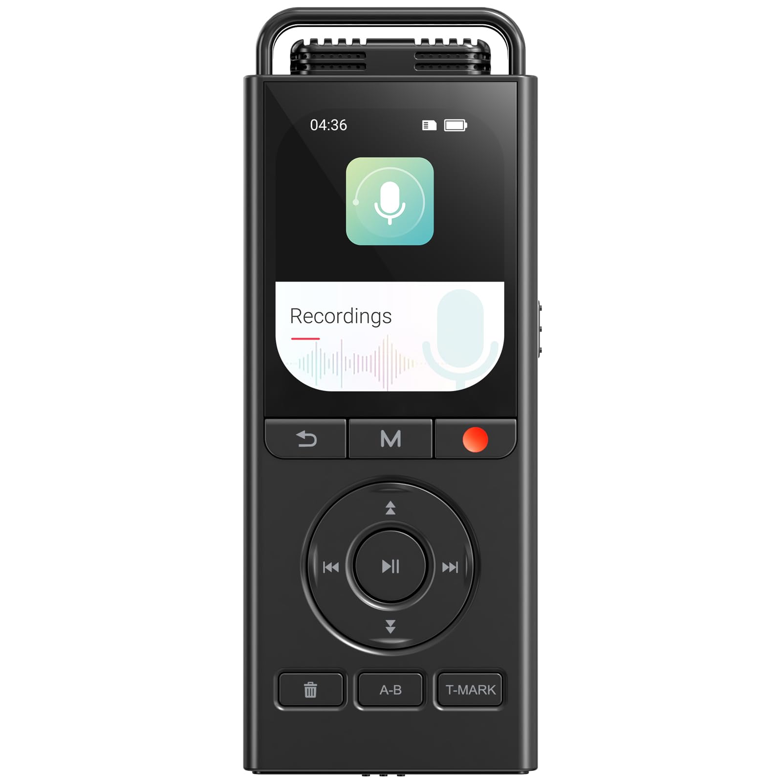 MECHEN 64 GB Dicteerapparaat, One-touch-opname, Spraakbediening, 1536 kbps Draagbare Digitale Voice Recorder, USB C, voor Interviews/Klassen/Vergaderingen