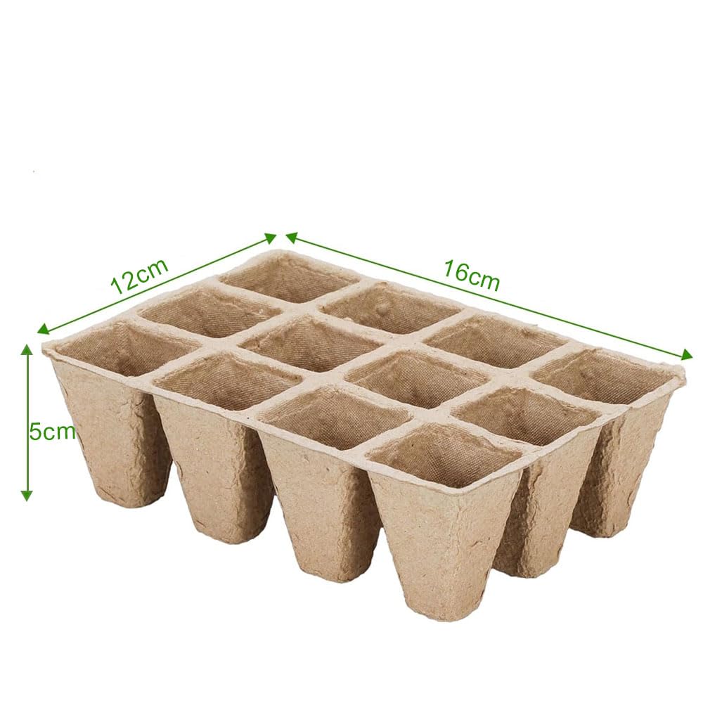 LATRAT Lot de 12 pots de culture, plateau de démarrage pour le jardin, le potager et les serres, bac à semis