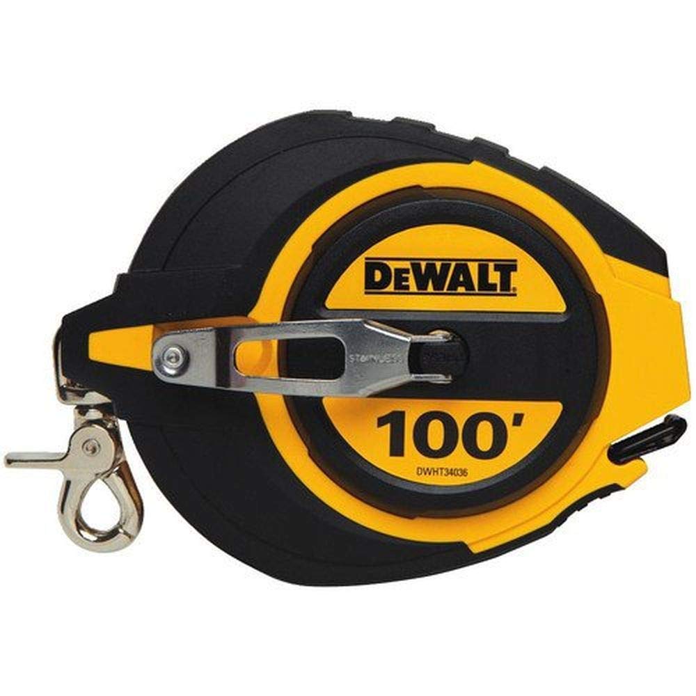 DEWALT Cinta métrica, estuche cerrado, 100 pies (DWHT34036L), amarillo