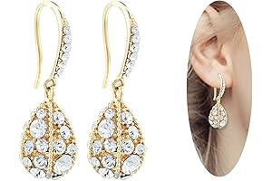 Gold Earrings for Women, Diamond Earrings, 14K Dangle Earrings