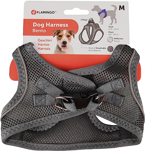Flamingo Dog Harness Step&Go Bento Grey M 30-35cm 41-44cm - Image 2