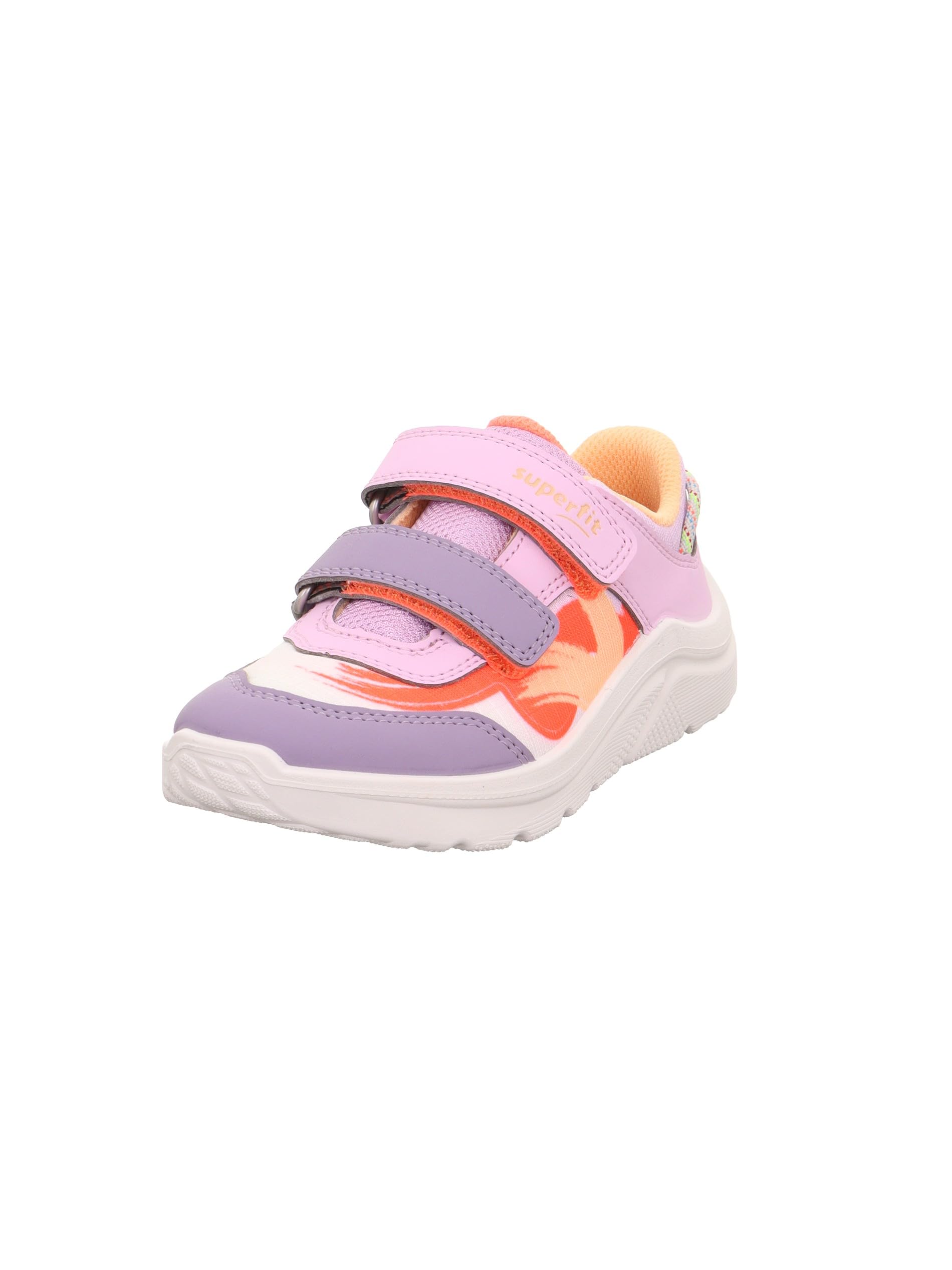 Superfit Girl's Kicks Sneaker, Purple Orange 8500, 2 UK