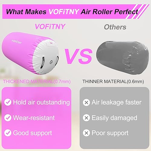 Miniatura 15 de VOFiTNY Gimnasia Equipo de Tumbling Air Barrel Inflable Octágono Vaso Roller Back Bend Trainer Chearleeding Mat Sin Bomba Menta nopump