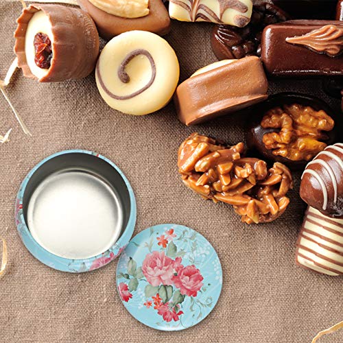 UPKOCH 6Pcs Rodada Sobremesa Dos Doces Do Casamento Caixas De Doces Folha de Flandres Recipiente Vaz