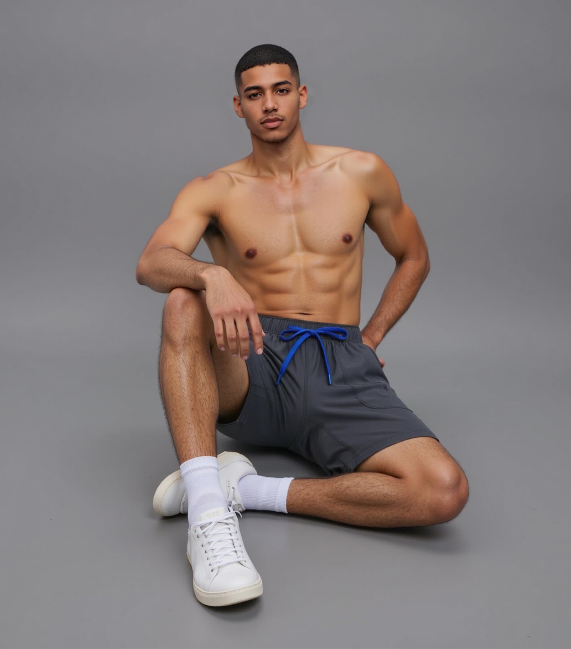 Separatec Pantalones cortos de senderismo para hombre, pantalones cortos casuales ligeros de secado rápido de 7 pulgadas con bolsillos con cremallera para actividades al aire libre, correr, viajes