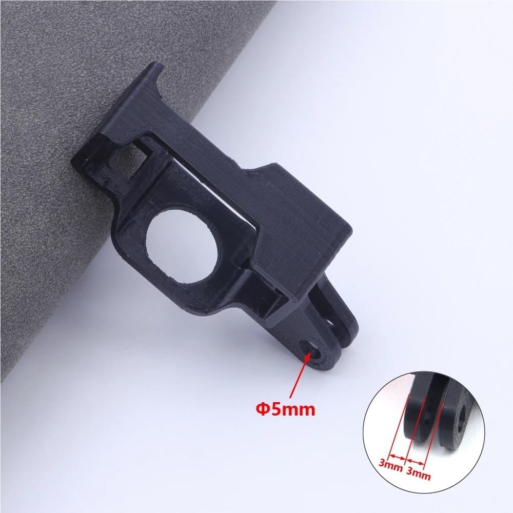 3D Printed TPU Bracket Mount Support M5/M3 hole for Naked Camera GP9/GP10/GP11/GP12 FPV drone Frame DIY parts(Black M5 GP9-10-11)