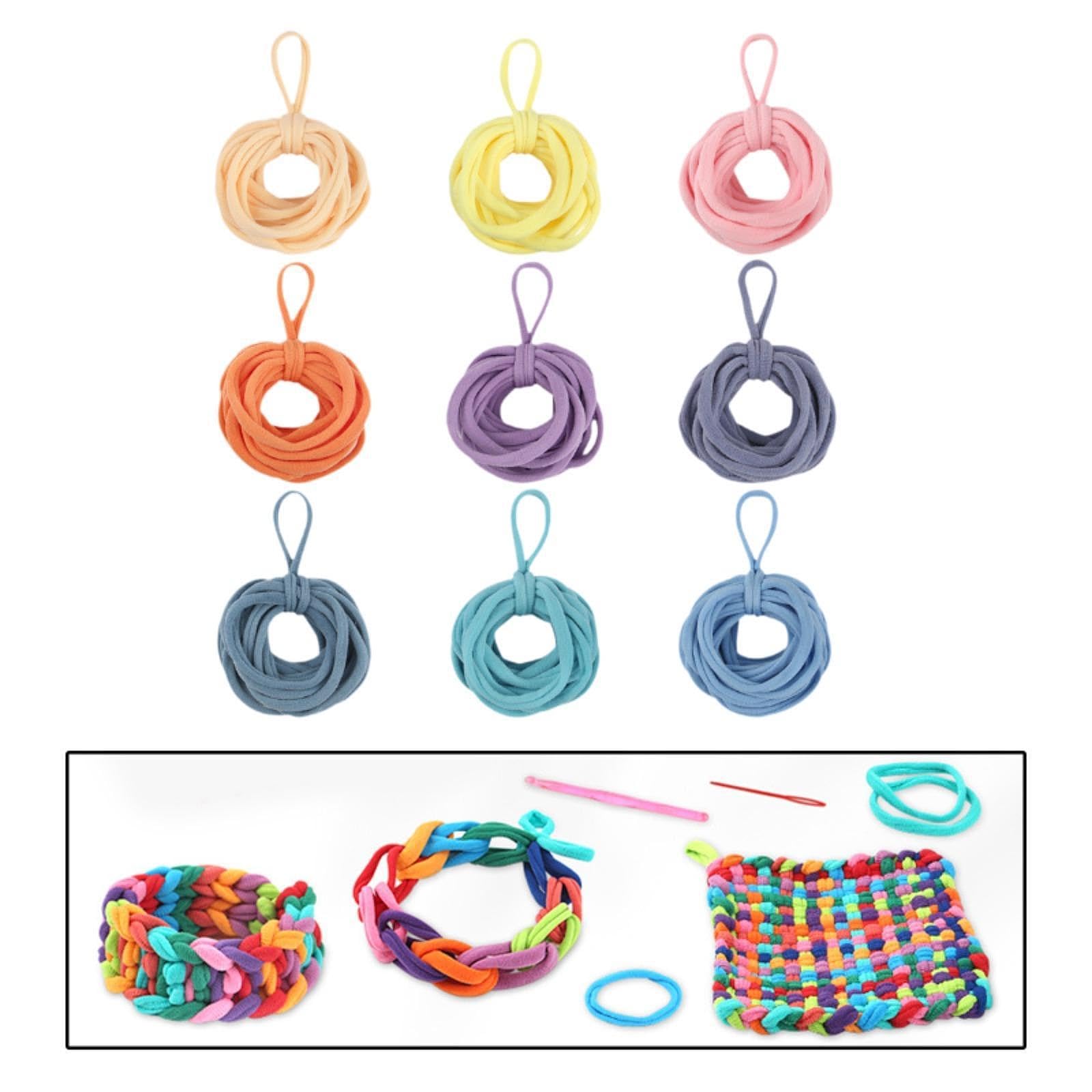 SM SunniMix Weaving Loom Loops Refills Craft Loops Elastic Ropes for Kids Adults Colorful Potholder Loops for Heat Insulation Pads Gifts, 9 Colors 180pcs