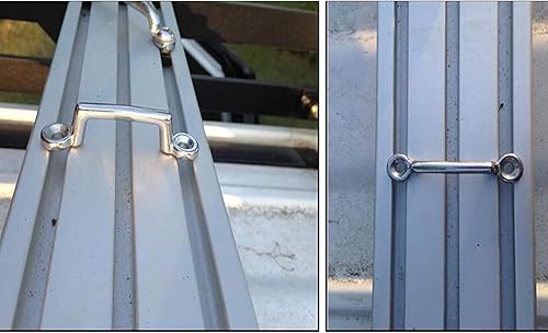 Miniatura 7 de Pmsanzay Paquete de 4 ojales de amarre para kayak para montar en pista de kayak, lancha, bucle, amarre para sujetar tu cuerda elástica o correa de