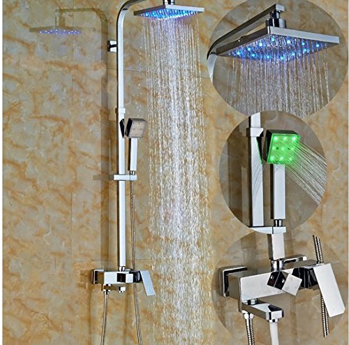 Pomme de douche pluie chromée haut de gamme Gowe avec pulvérisateur mural