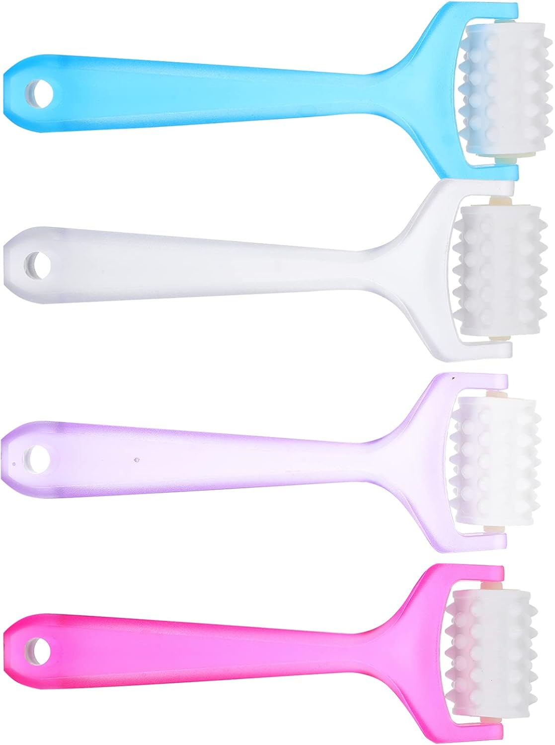 Lurrose 4pcs Beauty Massage Device Facial Roller Relieve Fine Lines Massager Remove Wrinkles Face Skin Roller Tool for Face Massage Use