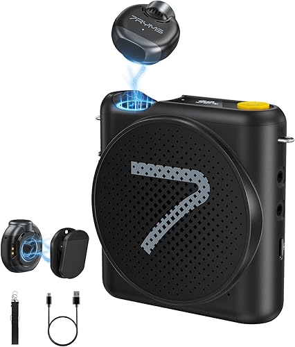 Miniatura 1 de 7RYMS Amplificador de voz WA2 con micrófono inalámbrico Lavalier para profesores, altavoz portátil con clip de micrófono, cancelación de ruido,
