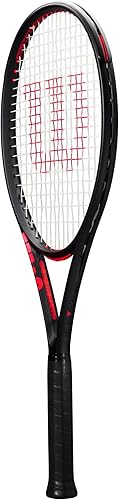 Miniatura 3 de Wilson Clash 100 Pro V3 - Raqueta de tenis de rendimiento para adultos, tamaño de agarre de 3-4 38 pulgadas, ensartada con Sensation 16 Natural a