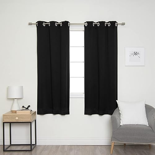 Best Home Fashion Paneles de cortinas opacas con aislamiento térmico de alta calidad para dormitorio cortinas opacas de acero inoxidable plateado