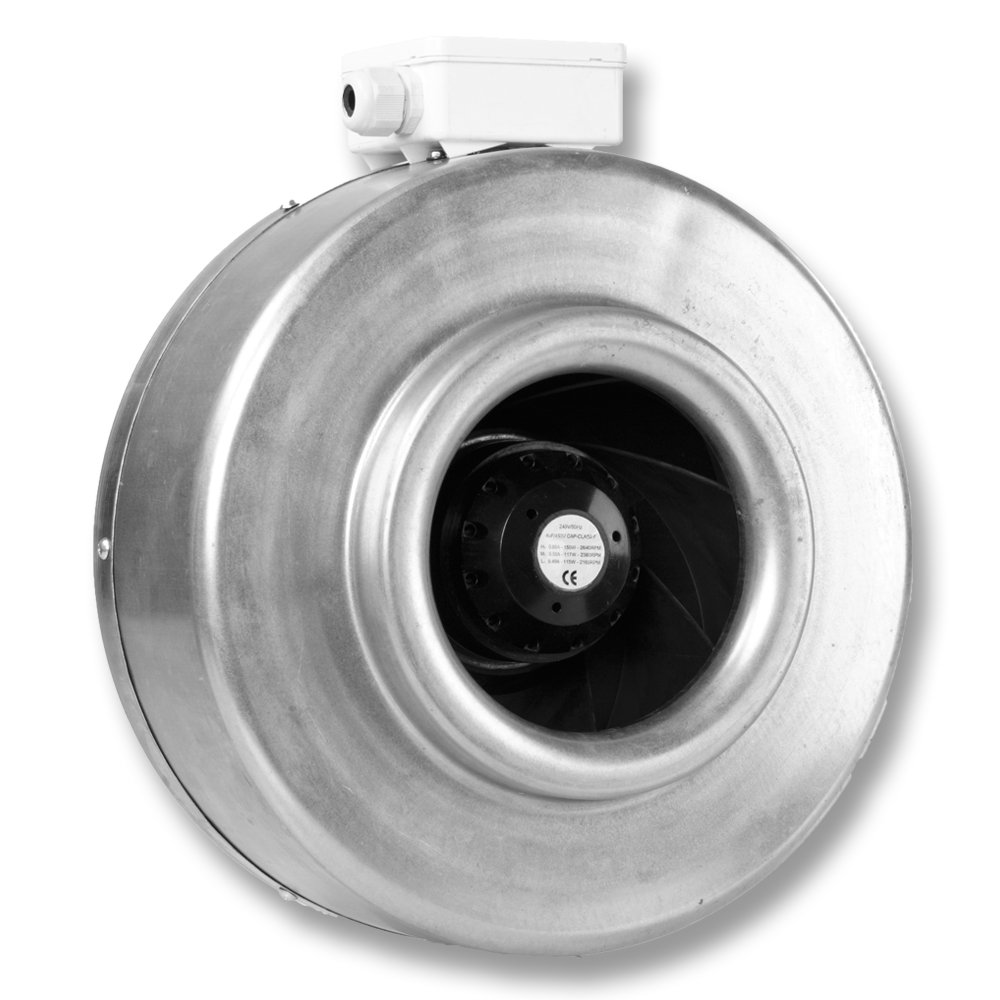 HIT160 di Hydor - Ventilatore centrifugo in linea diam.160mm - 64W - 500m3/​h - cod. CTR00003 - 3 velocità