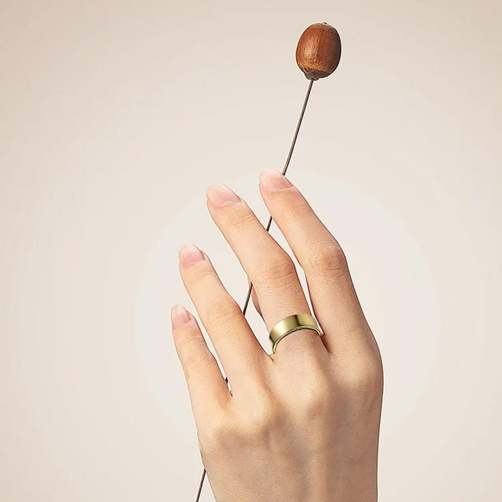 ciciglow Anello Intelligente Fitness Tracker Salute Impermeabile IP67, Dispositivo Indossabile Smart Ring con Monitoraggio Attività e Ricarica Magnetica per Uomini Donne Android iOS