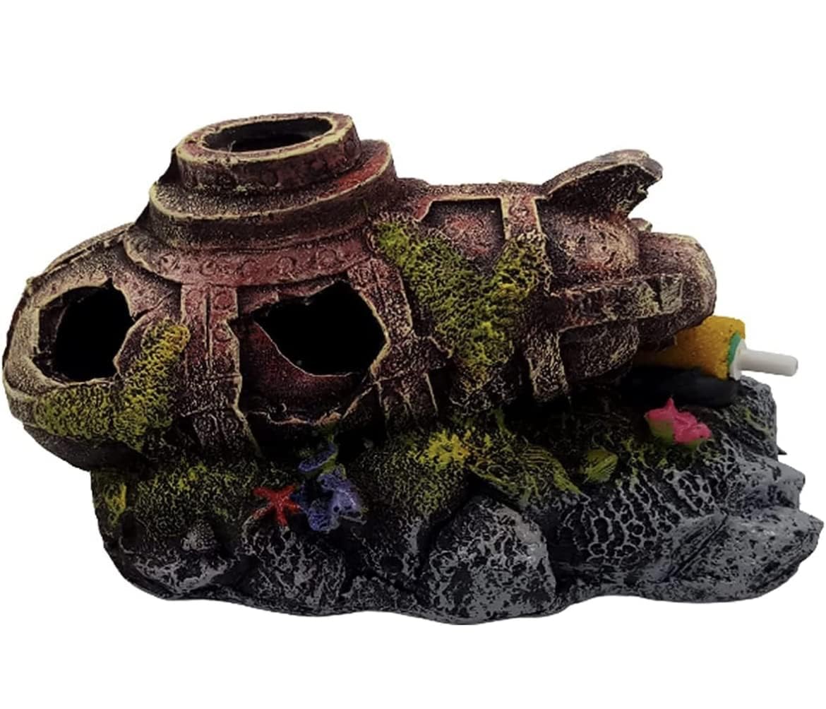 Ocean Paradise Submarine Aquarium Decorative Ornament Accessories Toy for Fish Tanks (Size:16 X 10 X 10 cm) (B0C9XL464Y) Amazon Price History, Amazon Price Tracker