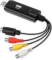 Vista 1 de August VGB100 - Tarjeta de captura de video USB externa - Cable de transferencia de video S/compuesto a USB - Cable de captura para Windows 11/10