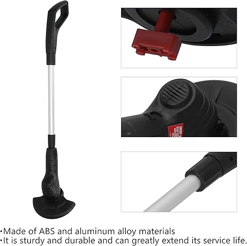 Miniatura 2 de Cortacésped eléctrico inalámbrico sin cuerdas, batería de mano de larga duración para el hogar, pequeña cortadora de campo recargable por USB, con