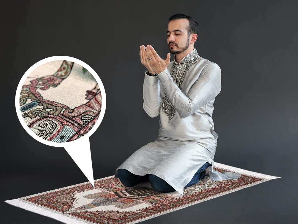 Tappeto Di Preghiera Islamico Portatile - Morbido, 70x108 Cm, Ideale Per Ramadan Ed Eid - Foto 8