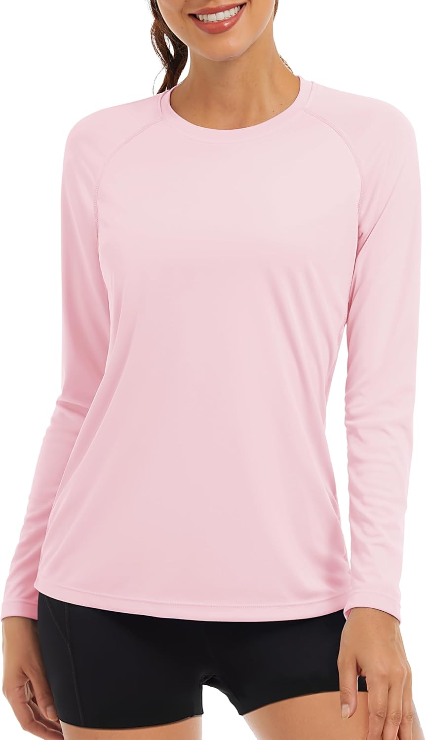 TACVASEN Womens Long Sleeve Rash Guard UPF 50+ UV Sun Shirts Quick Dry Swim Shirt Hiking Tops