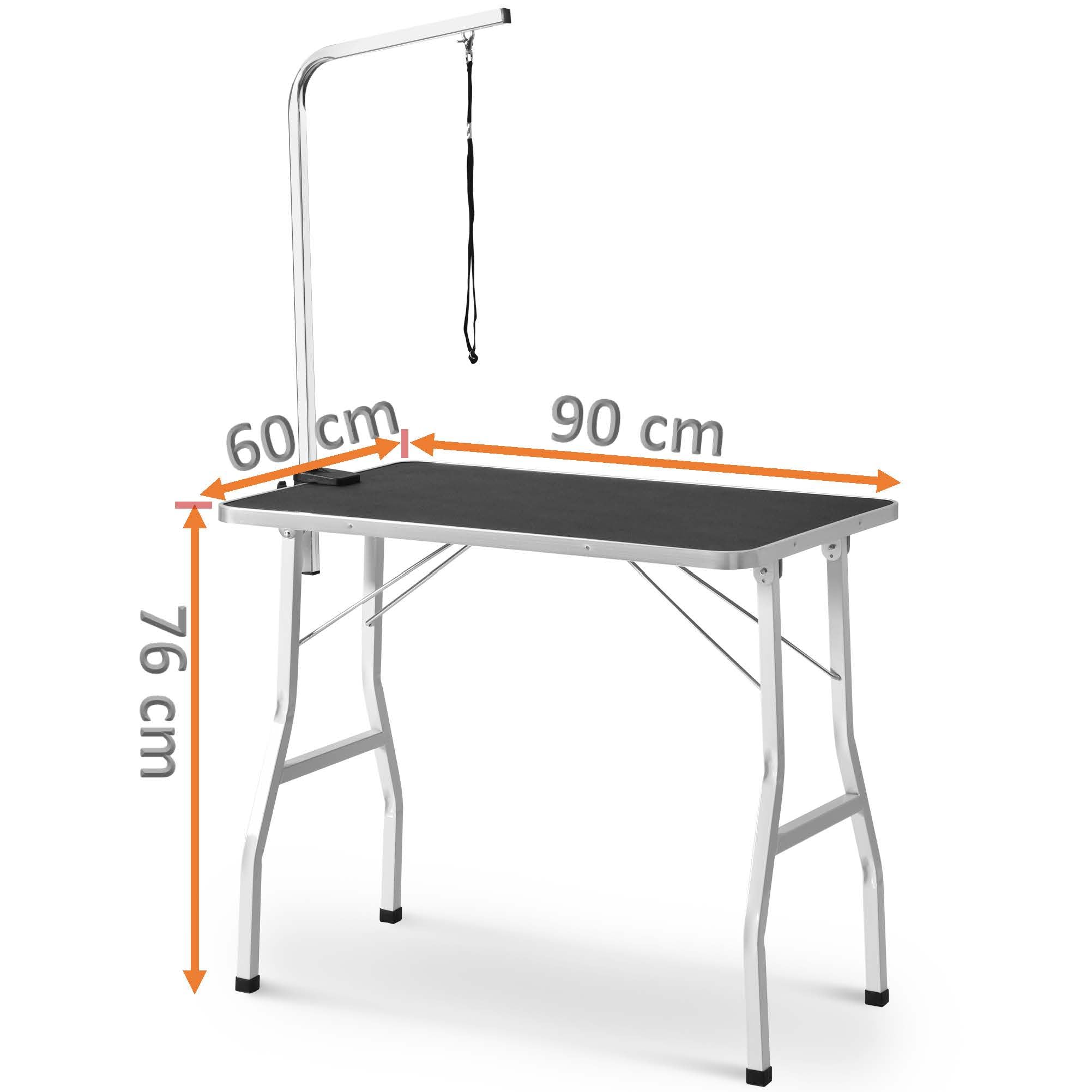 Mesa de peluquería para perros, tocador para perros y gatos, mesa de aseo, accesorios de peluquería para perros, mesa de cuidado de mascotas, mesa de aseo para perros, con horca, mesa de aseo plegable