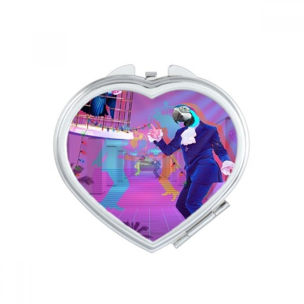 Miroir de Poche à la Main Multicolor Danse DJ pour Sac de Voyage