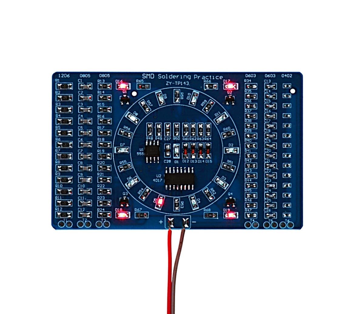AZDelivery NE555 SMD zestaw do lutowania DIY - moduł LED do nauki lutowania, zestaw z zestawem do lutowania, elektroniczny zestaw do lutowania