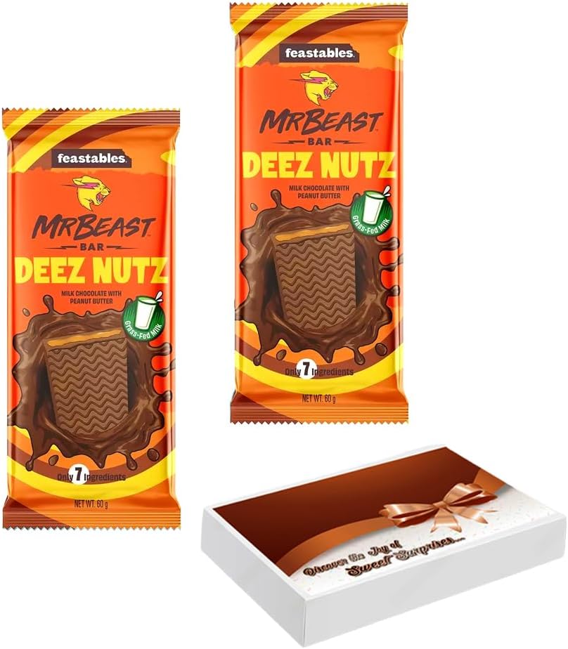 VSTAR Mr beast Milk,Crunch,Original,Peanut Butter Deez Nutz Chocolate