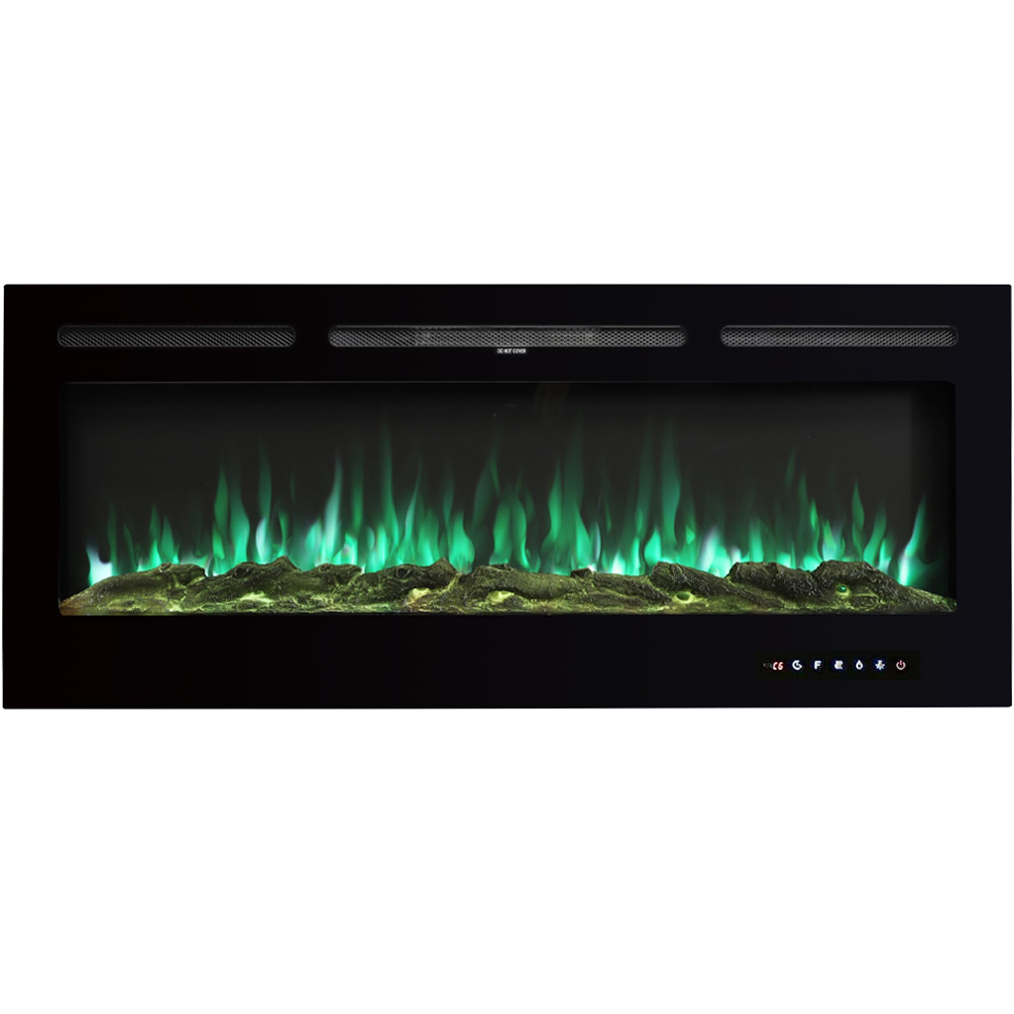 Warmiehomy Electric Fire 50inch/127cm Media Wall Fireplace Wall Mounted/Recessed Electric Fireplace with 9 Colors LED Flame Effect, Remote Control & Overheat Protection
