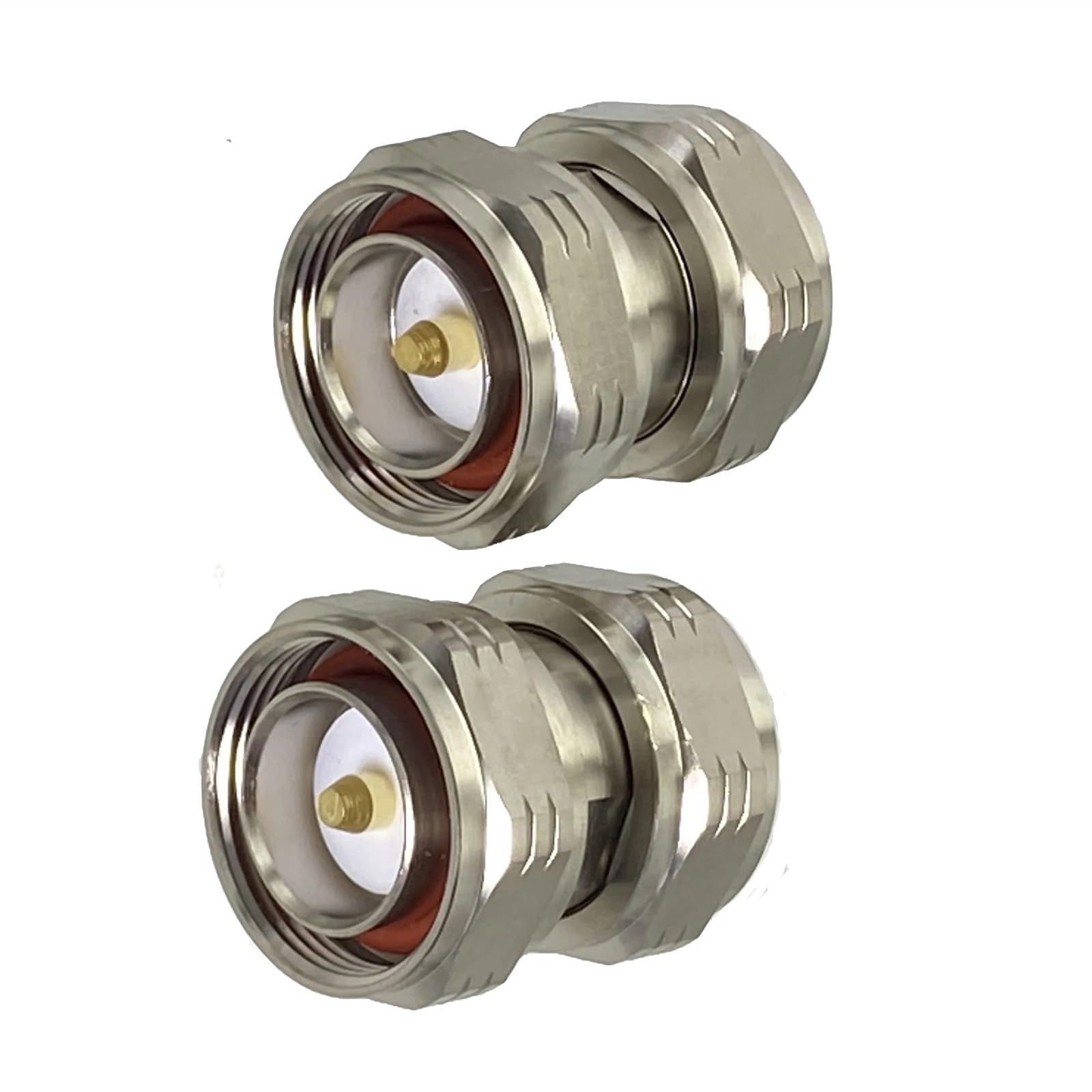 Conector 7/16 L29 DIN macho a macho recto de latón, convertidor coaxial RF de alta fidelidad