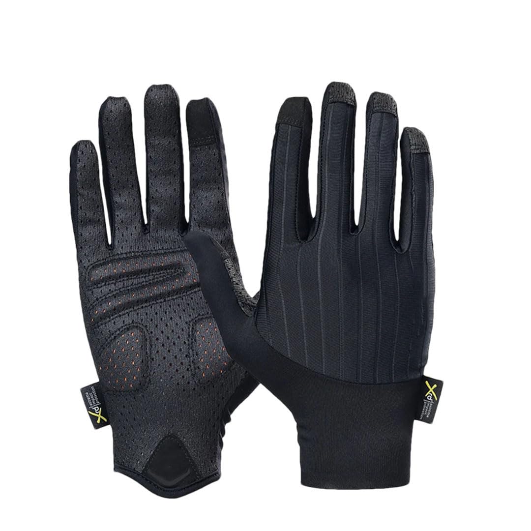 Męskie profesjonalne rękawiczki rowerowe sprężynowe do ekranu dotykowego Shock Gel Pad Full Finger Road Gloves