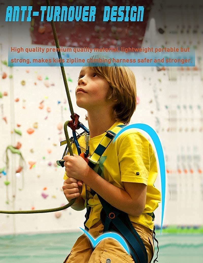 Dziecięcy pas bezpieczeństwa Pełna uprząż dla dzieci Dziecięca uprząż wspinaczkowa do wspinaczki skałkowej Zipline Alpinizm Dzieci? Ochrona bezpieczeństwa little surprise