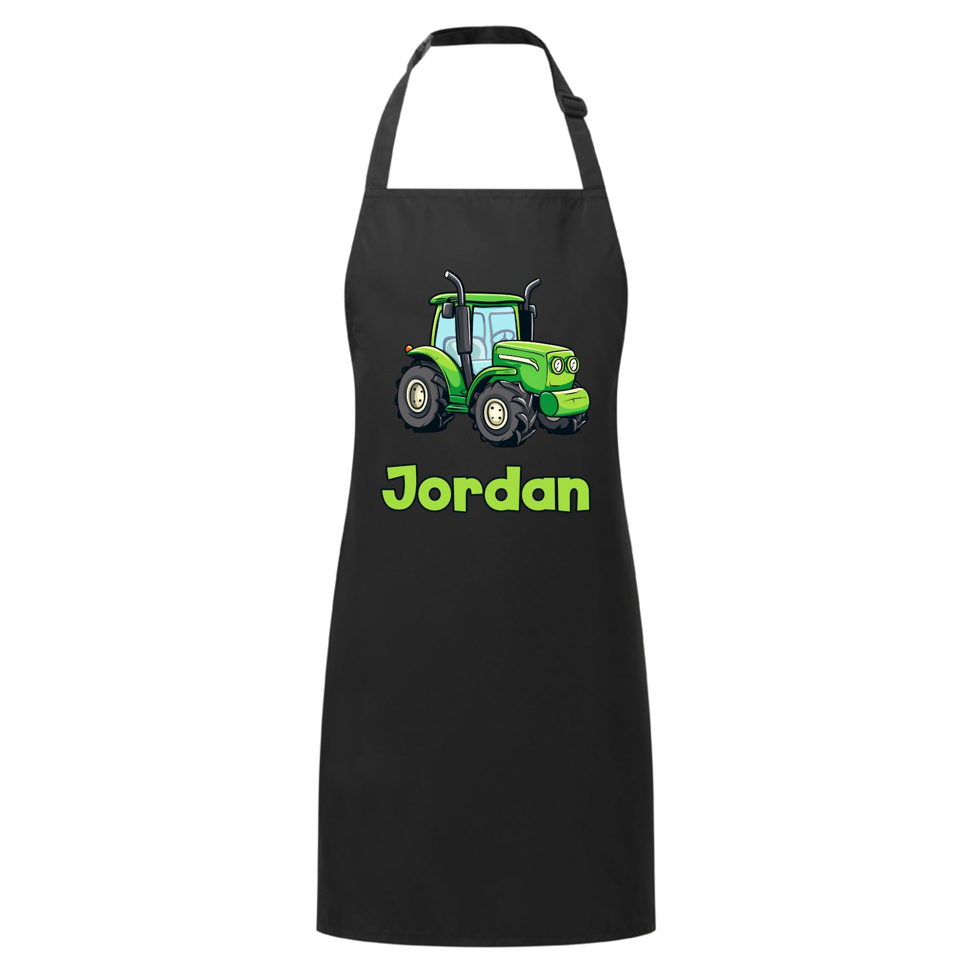 PIXPRINT Personalised Any Name Tractor Waterproof Kids Apron. Craft, Bake, Cook. Boy, Girl, Unisex. Gift