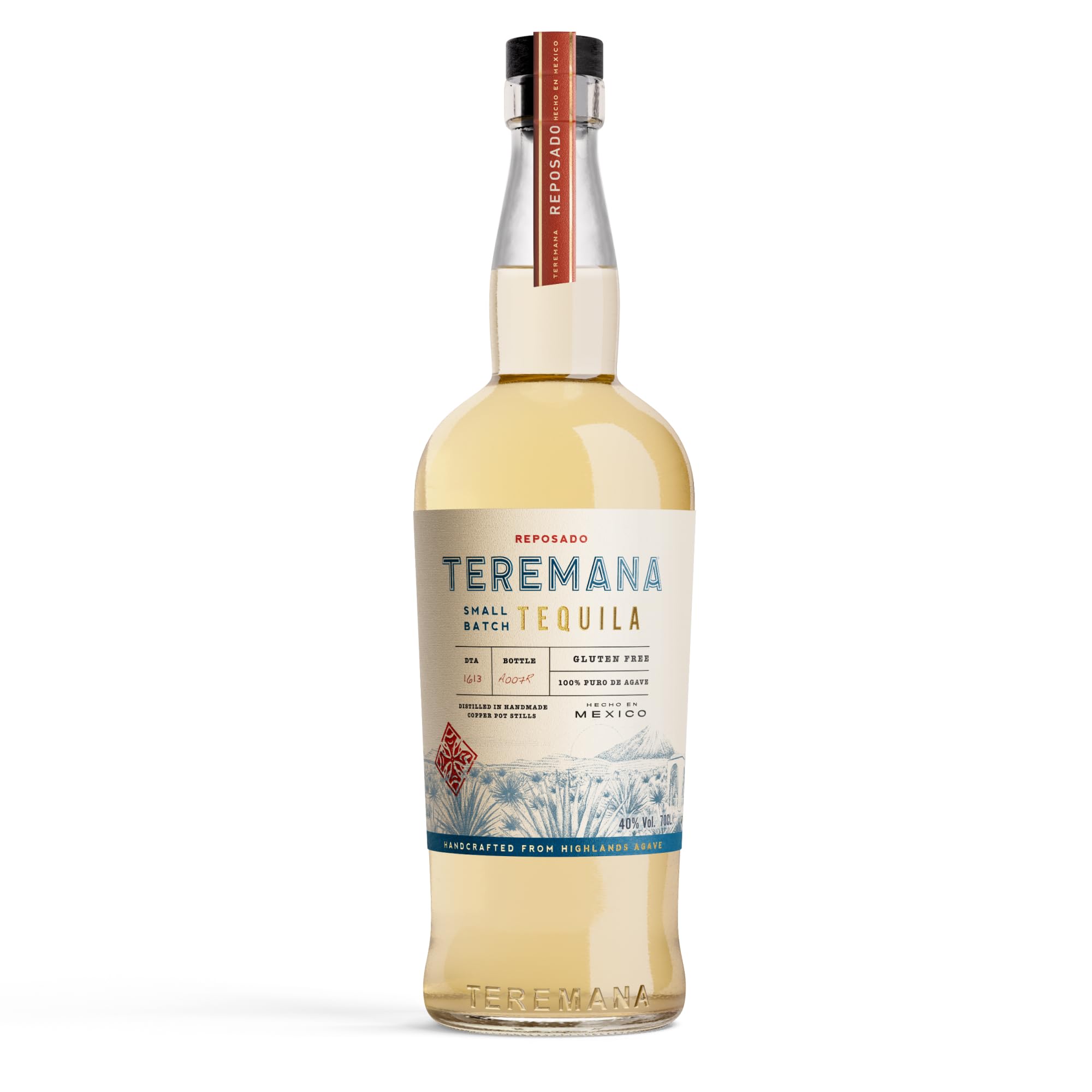 Teremana Reposado Tequila – 1 x 0,7l Small Batch Tequila – 40% Vol. – 100% reife Blaue Weber Agave – Reich an gerösteter Agave, Eiche und tropischen Früchten – Von Hand hergestellt