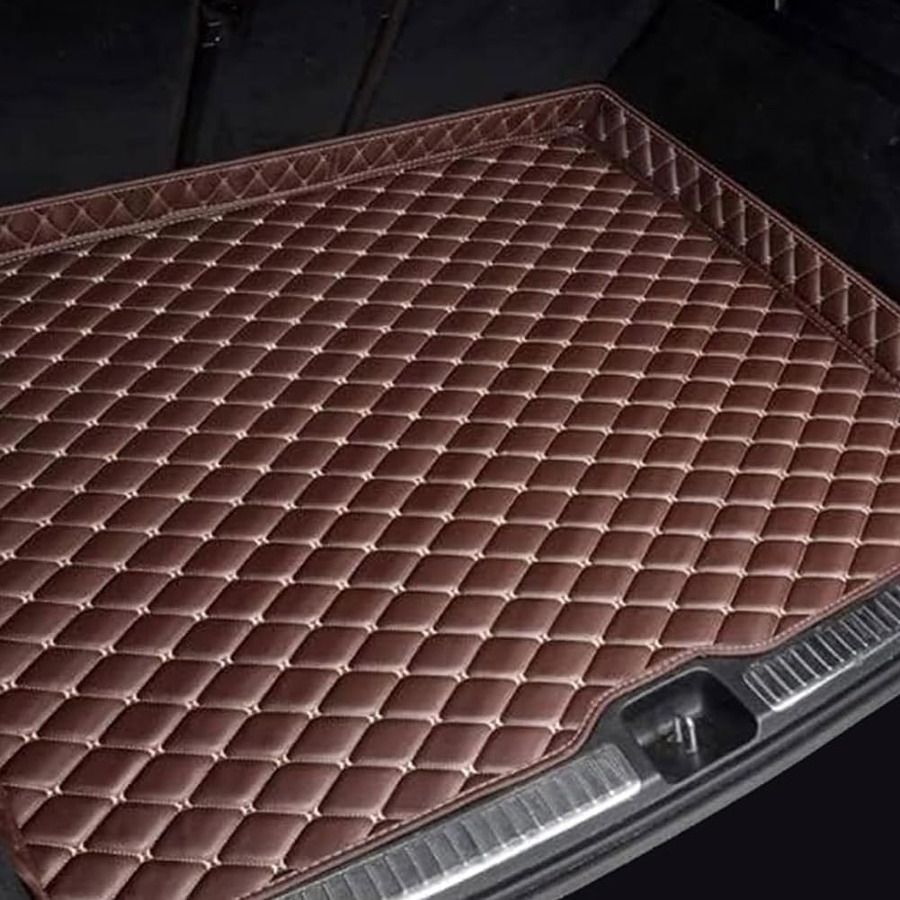 Ctpyoks Car Boot Liner for Mazda CX-60 2022-2025, Leather Rear Trunk Mats Waterproof Floor All Weather Anti Scratch Slip Parts Tray Protector Carpet Pad Cargo Liners,G/Coffee
