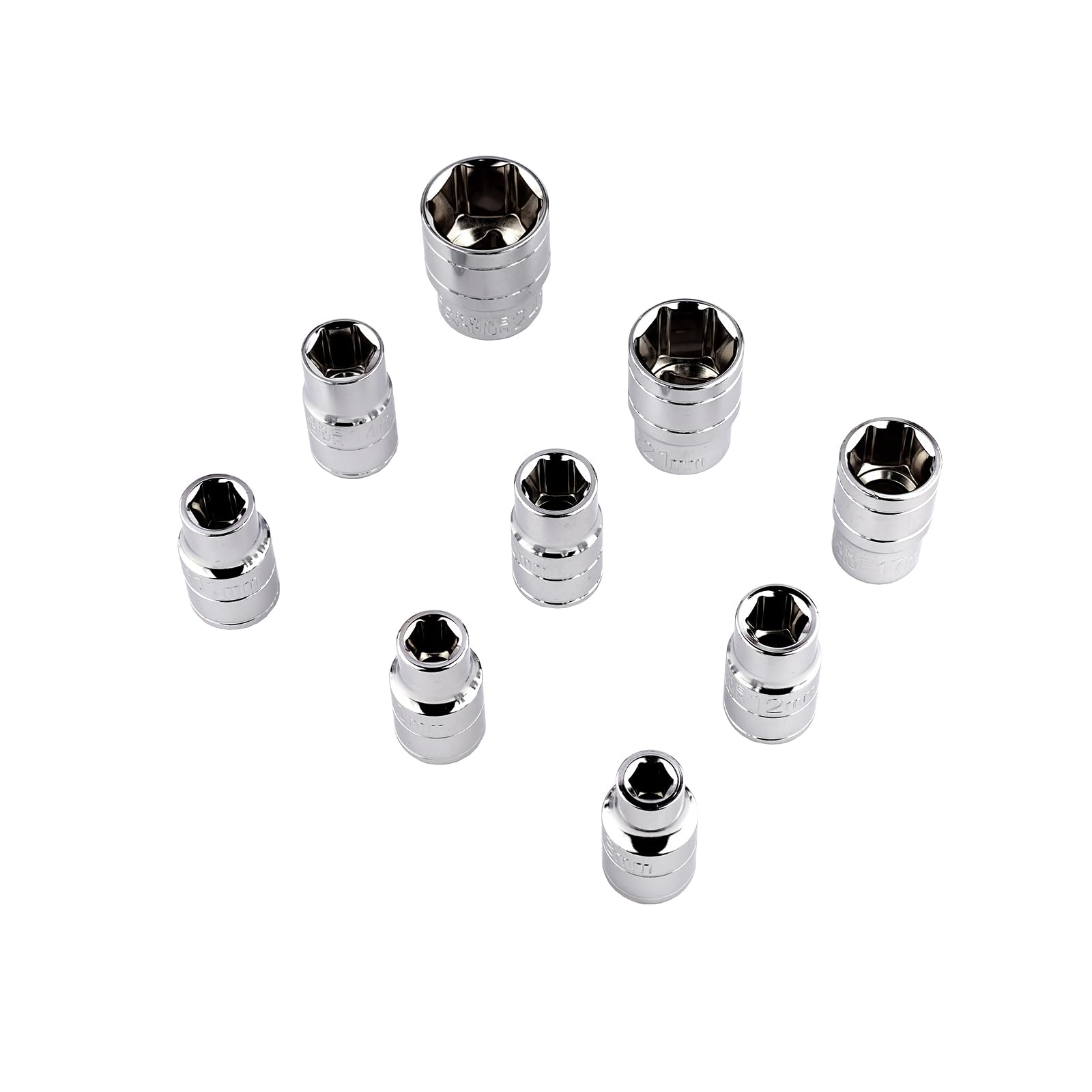AIYIBEN 10 PCS Socket Set,1 1/2" Square Drive, 9 1/2" Sleeve: 8MM, 10MM, 11MM, 12MM, 13MM, 14MM, 17MM, 21MM - Image 2
