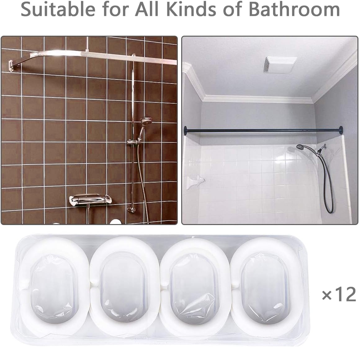 Imirell Extra Long Navy Blue and Grey Shower Curtain 72Wx84H Inches Retro Boho Abstract Geometric Paisley Minimalist Simple Bohemian Modern Cool Fabric Waterproof Polyester with 12 Pack Hooks Plastic