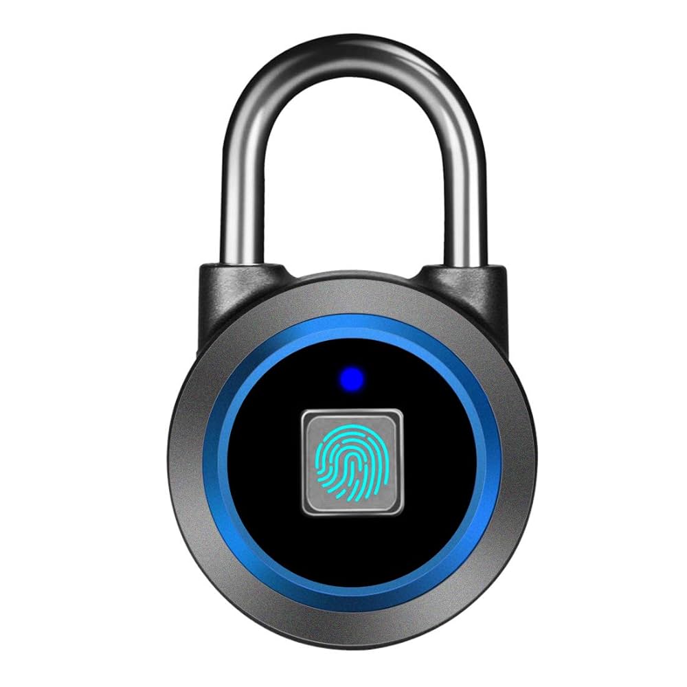 Anweller Fingerprint Padlock With Key, No Cobination, Obile Phone APP