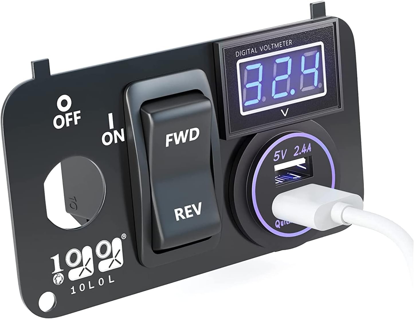 Amazon 10L0L ゴルフカートキースイッチコンボ EZGO TXT Medalist用 前方とリバーススイッチ USB充電器