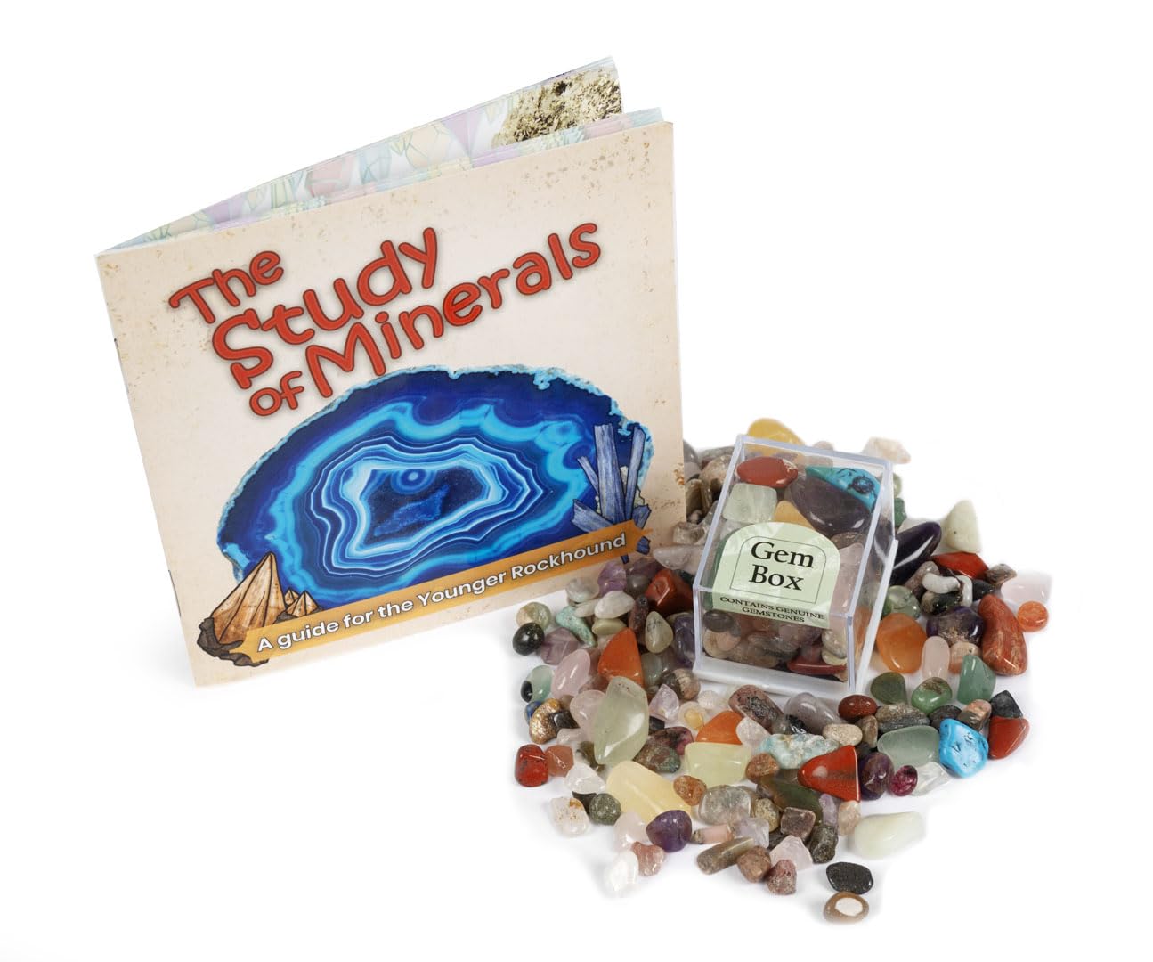 Mini Gem Box – Genuine Gemstone Collection with Study of Minerals Educational Booklet