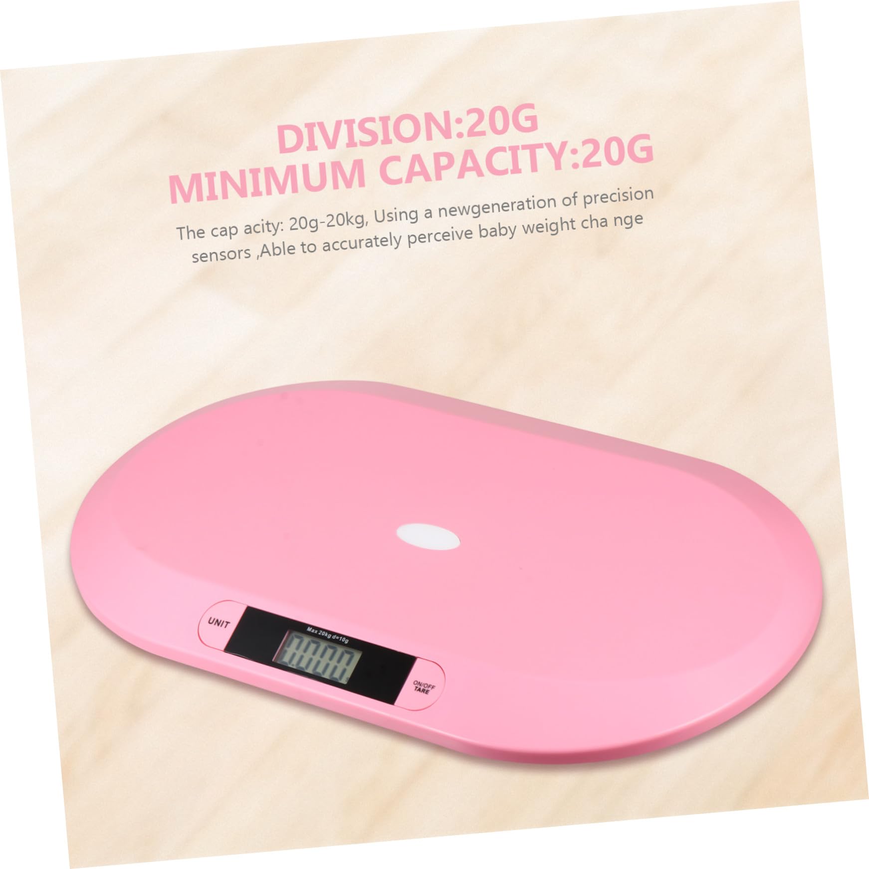 Bilancia Elettronica per Ragazzo Ragazza e Animali, Piatta 20kg Rosa