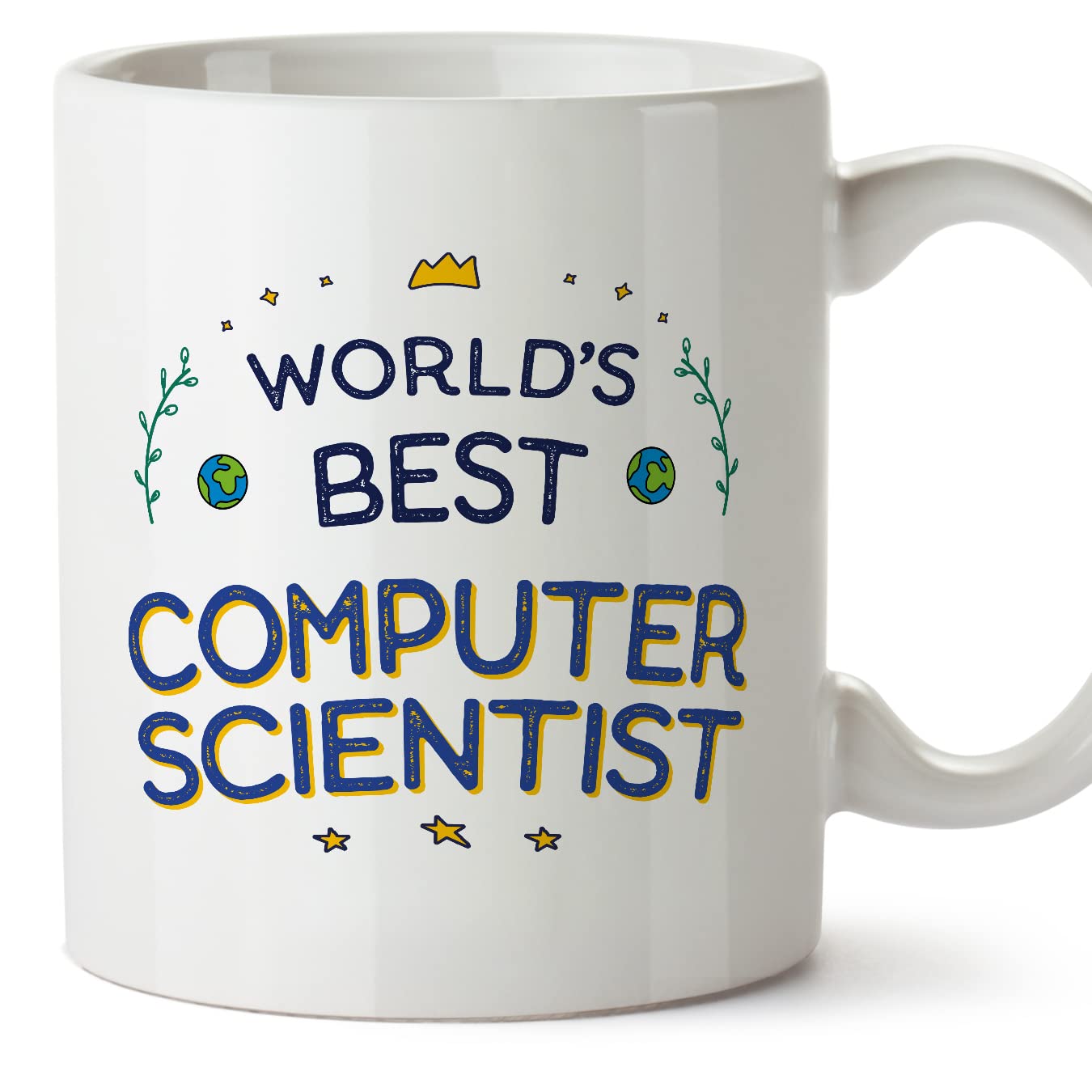 MUGFFINS Computer Scientist Mug - in English - World's Best - Funny Gift for Colleagues - Ceramic 11oz Mug — image 1