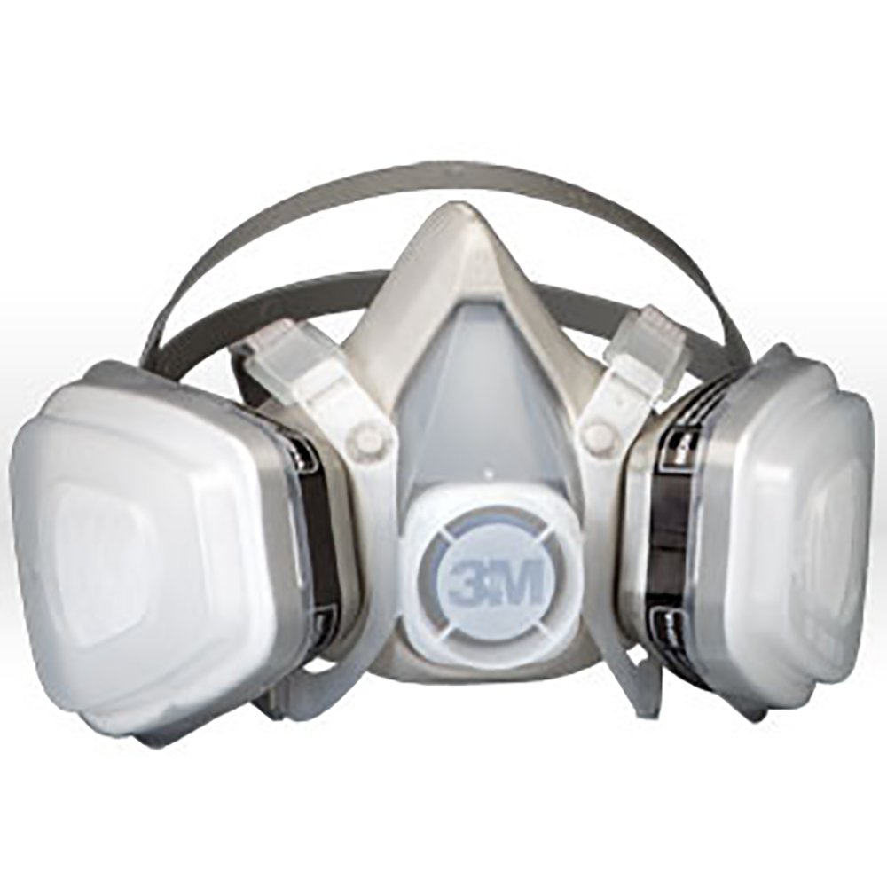 3M Half Facepiece Disposable Respirator Assembly 51P71, NIOSH Approved, Organic Vapor/P95 Respiratory Protection (OV/P95), Small, Permanently Attached Cartridges, 1 Unit