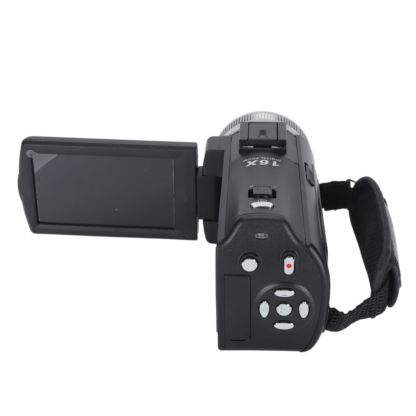 Videocamera Handycam con Registrazione Video HD, Schermo LCD TFT da 30 MP 1080P HD da 3 Pollici Zoom 16x Videocamera per Vlogging con Visione Notturna con Microfono Supporto per