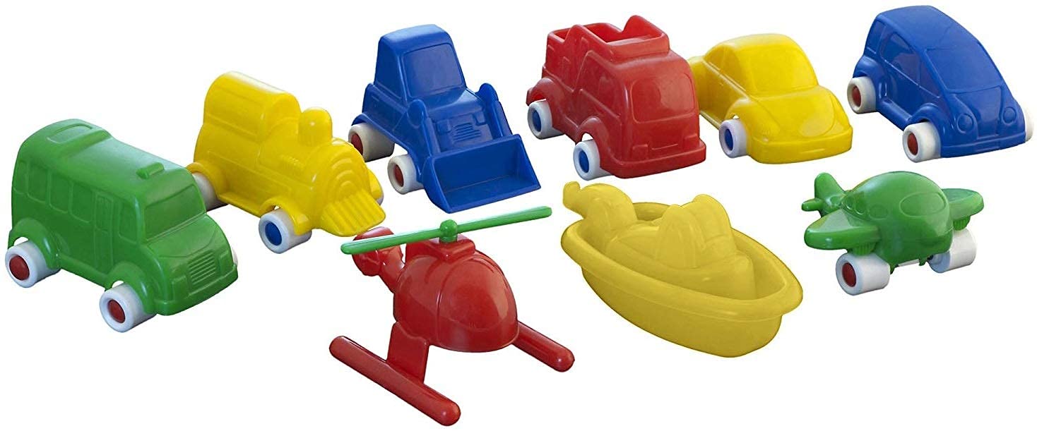 Miniland 27470 Minimobil 9 Pieces, Multi-Color