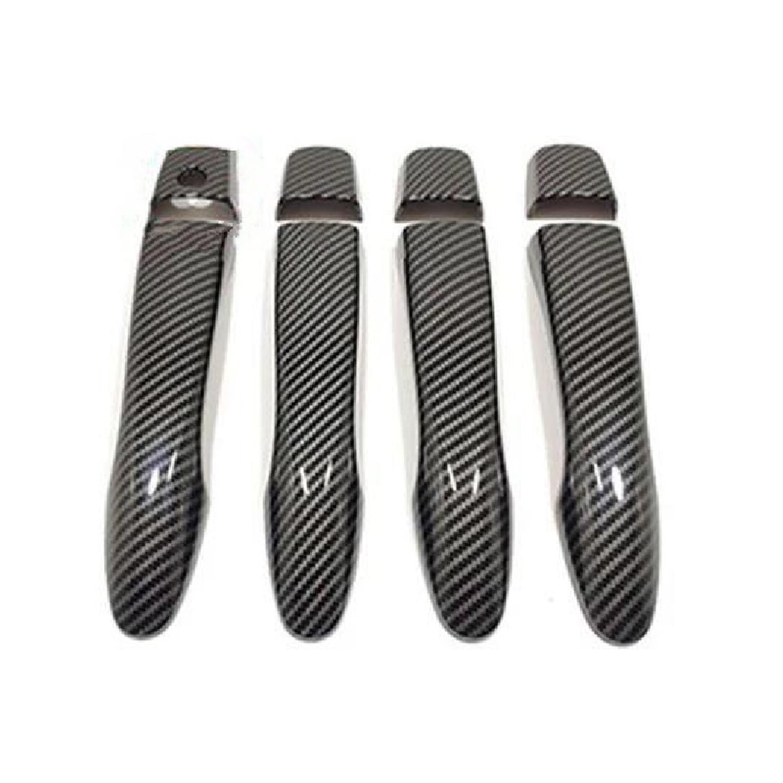 JTWMTY Car Exterior Door Handle Frame Cover Trim Accessories for Nissan for Qashqai J11 2015 2016 2017 2018-2021(Carbon 1 Hole)